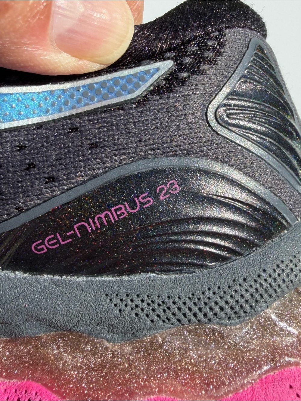 ASICS Women's Gel-Nimbus 23 Walking‎ Running Shoes - Size 9 - Black/Pink - Picture 9 of 13